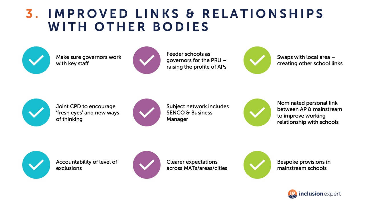 Improved links and relationships with other bodies